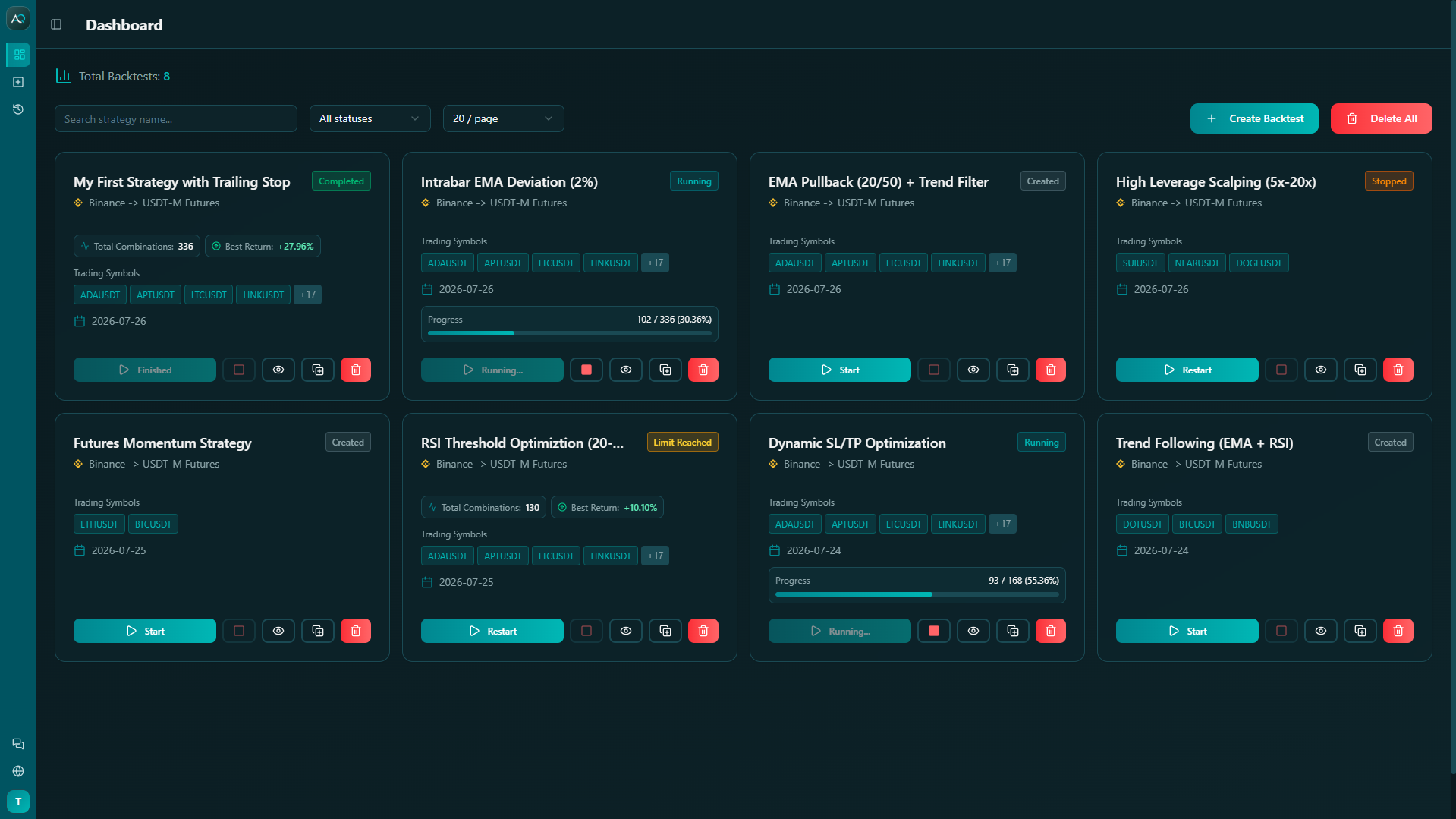 Run Backtest screenshot 1